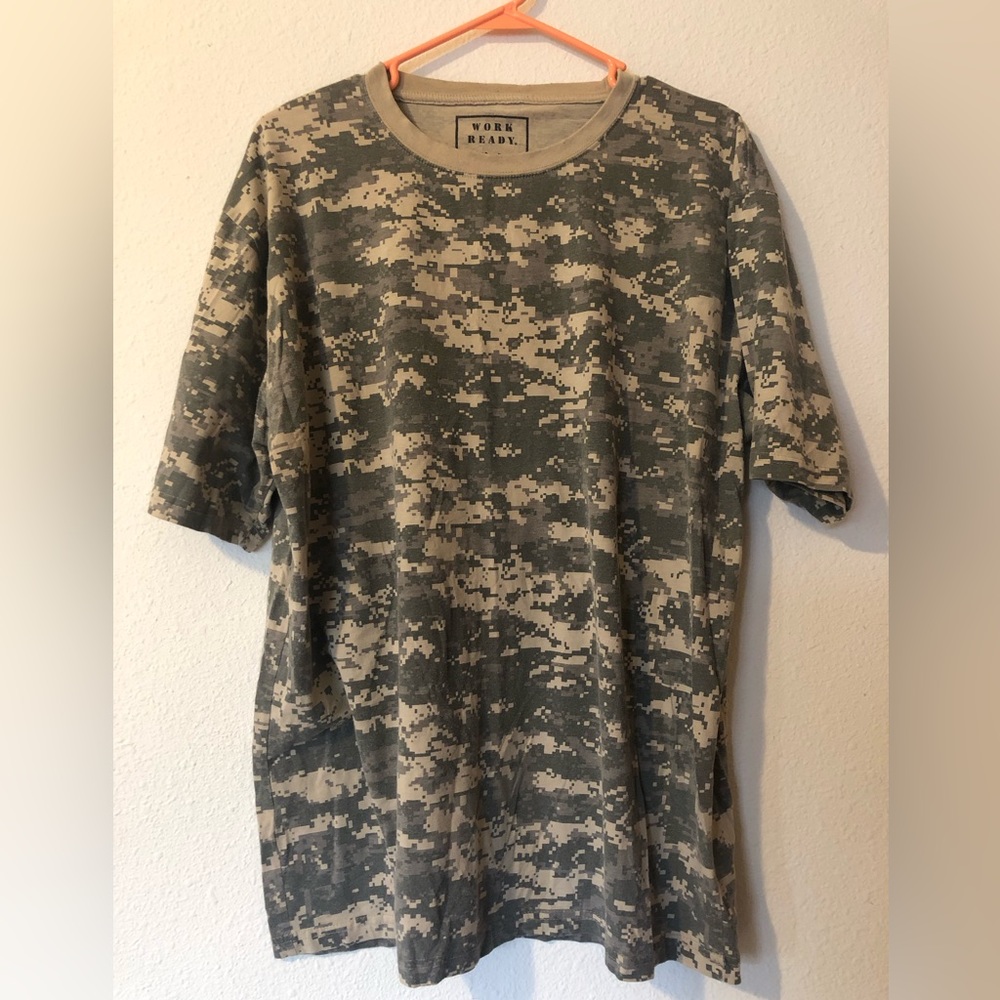 WORK READY CAMO TEE SHIRT SIZE XL